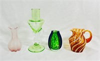 LOT OF COLORFUL ART GLASS SMALL DECOR