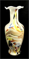 EXQUISITE ITALIAN COLOR SPLASH ART GLASS VASE