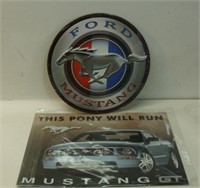 Mustang Logo and Pony will Run Sign