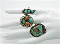 925 Navajo Rings Vintage
