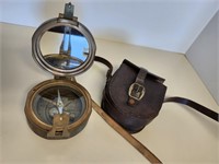 Brinton Compass, Brass,  1914 & leather case