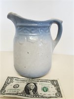 Blue & White Pottery Pitcher, antique