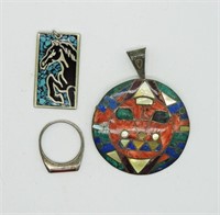 925 Southwest Pendants & Ring