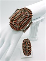 Sterling Navajo Bracelet & Ring