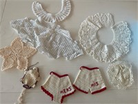 Vintage crocheted items