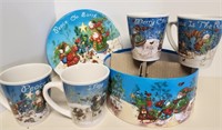 Set of Christmas Coffee Cups (4)