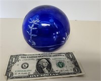 Cobalt Paperweight etched ball