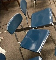 2 Blue Student School Chairs