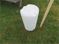 4 - 15 GALLON PLASTIC DRUMS AND 7 - 55 GALLON