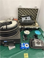 Vintage Cameras, Slide Projector, Etc.
