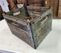 Central Dairy Wood / Metal Milk Crate