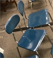 2 Blue Student School Chairs