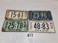 '60, 61, 62, 64 MD Retired School Bus Tags