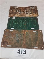'36 DC, '41 & 55 MD Retired Tags