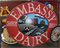 Embassy Dairy Metal Sign,