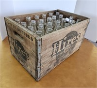 Hires Root Beer Bottles & wood case