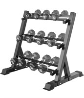 $110 Dumbbell Rack Adjustable 3-Tier Weight Stand