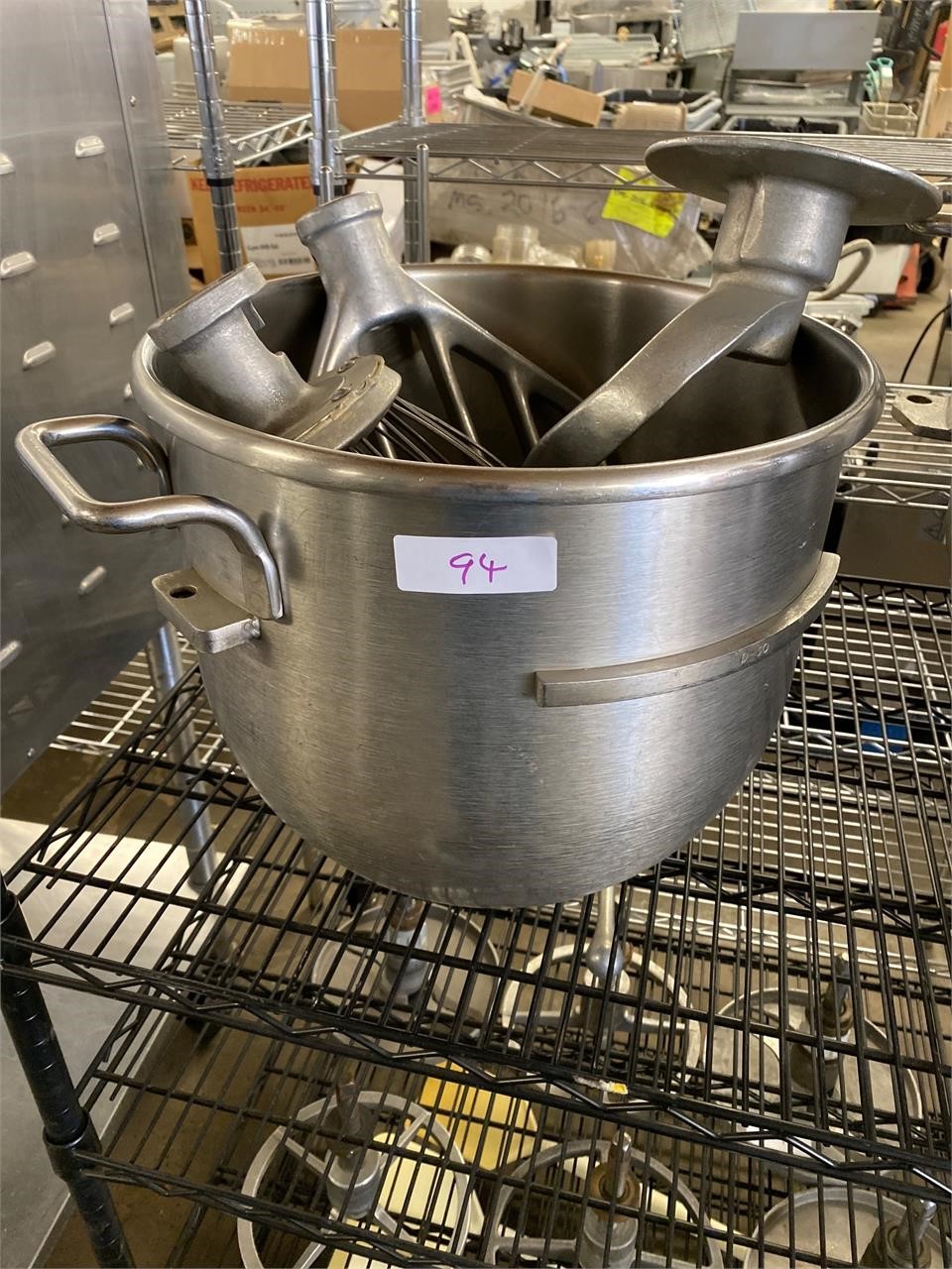 Hobart 30qt Mixer Bowl & Attachments