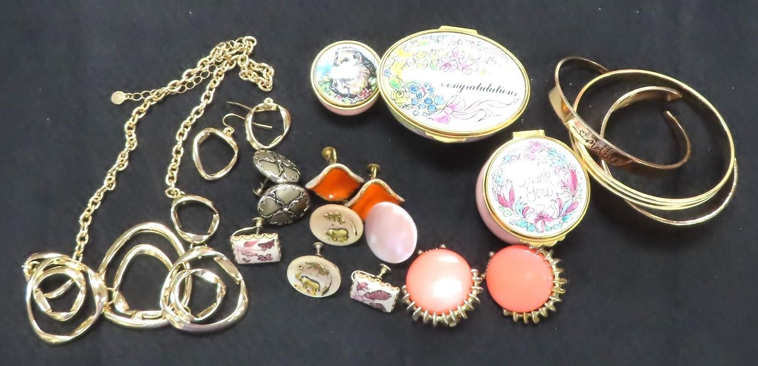 Costume Jewelry and Pill Boxes