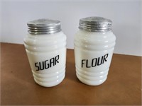 Sugar & Flour Shakers, Vintage,