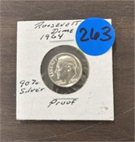 1964 Proof Roosevelt Dime 90% Silver