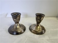 Sterling Silver weighted Candle Sticks (2)