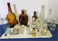 Bottles, liquor, medicine, Milks' Emulsion