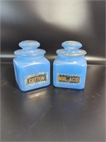 Retro lidded storage glass containers