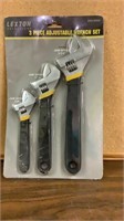 Le ton 3 piece Adjustable WrenchSet New