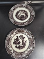 Two mulberry style plates