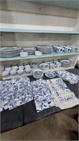 83pcs Blue  Danube dishes &linens