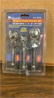 Pittsburgh 3pc Flexhead Stubby Ratchet Set