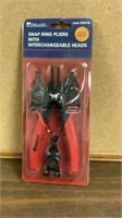 Pittsburgh snap ring pliers with interchangeable