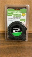 Pittsburgh, quick find tape measure 25‘ x 1“ new