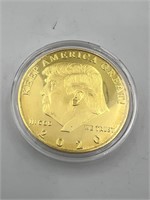 Donald Trump 24kt Gold Plate US Commemorative Coin
