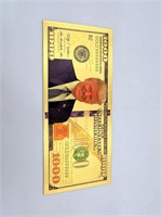 Donald Trump replica currency gold plate
