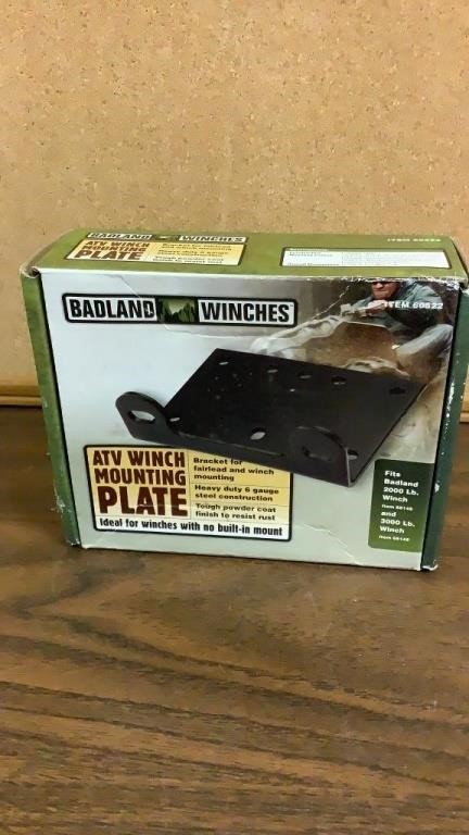 Badland winches, ATV, winch, mounting plate new