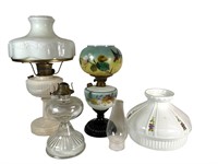 Vintage Oil Lamps & Shades