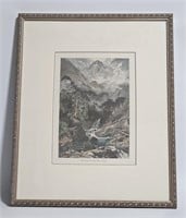 THOMAS MORAN MOUNT OF THE HOLY CROSS COLOR PRINT