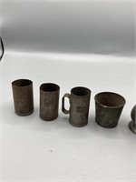 Vintage miniature mugs, shaker