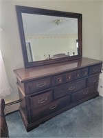 Eight Drawer Wooden Dresser