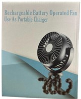 2PK Stroller Fan Portable USB Battery