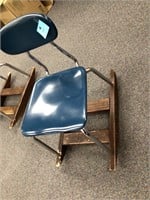 School Chair converted to Rocker