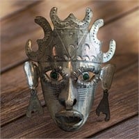 Vintage Aztec Native Tin Mask
