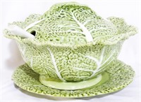 Cabbage tureen & underplate, 7 x 12