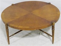 Vintage Lane banded inlay round coffee table