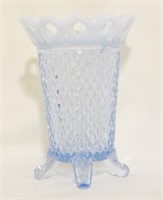 Fenton Katy blue diamond point vase