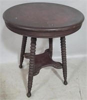 Carved original finish oak parlor table