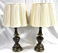 Pair of Matching Lamps - 32" tall