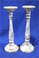2pc Set Candle Holders 12" Tall